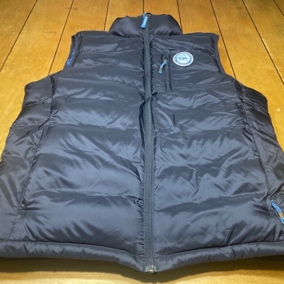 Southern Tide Duck Down Puffer Zip Winter Vest Navy Large EUC - Picture 1 of 16